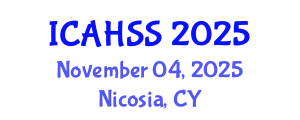 International Conference on Arts, Humanities and Social Sciences (ICAHSS) November 04, 2025 - Nicosia, Cyprus