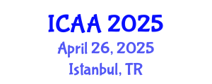 International Conference on Astronomy and Astrophysics (ICAA) April 26, 2025 - Istanbul, Turkey