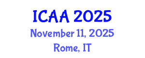International Conference on Astronomy and Astrophysics (ICAA) November 11, 2025 - Rome, Italy