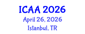 International Conference on Astronomy and Astrophysics (ICAA) April 26, 2026 - Istanbul, Turkey