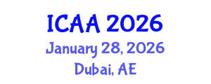 International Conference on Astronomy and Astrophysics (ICAA) January 28, 2026 - Dubai, United Arab Emirates
