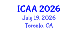 International Conference on Astronomy and Astrophysics (ICAA) July 19, 2026 - Toronto, Canada