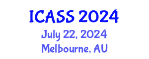 International Conference on Astronomy and Space Sciences (ICASS) July 22, 2024 - Melbourne, Australia