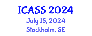 International Conference on Astronomy and Space Sciences (ICASS) July 15, 2024 - Stockholm, Sweden