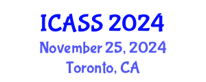 International Conference on Astronomy and Space Sciences (ICASS) November 25, 2024 - Toronto, Canada