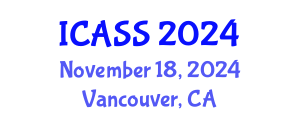 International Conference on Astronomy and Space Sciences (ICASS) November 18, 2024 - Vancouver, Canada