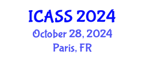 International Conference on Astronomy and Space Sciences (ICASS) October 28, 2024 - Paris, France