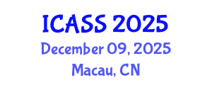 International Conference on Astronomy and Space Sciences (ICASS) December 09, 2025 - Macau, China