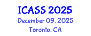 International Conference on Astronomy and Space Sciences (ICASS) December 09, 2025 - Toronto, Canada