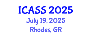 International Conference on Astronomy and Space Sciences (ICASS) July 19, 2025 - Rhodes, Greece