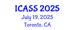 International Conference on Astronomy and Space Sciences (ICASS) July 19, 2025 - Toronto, Canada