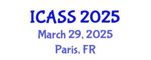 International Conference on Astronomy and Space Sciences (ICASS) March 29, 2025 - Paris, France