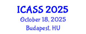 International Conference on Astronomy and Space Sciences (ICASS) October 18, 2025 - Budapest, Hungary