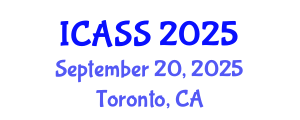International Conference on Astronomy and Space Sciences (ICASS) September 20, 2025 - Toronto, Canada
