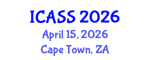 International Conference on Astronomy and Space Sciences (ICASS) April 15, 2026 - Cape Town, South Africa