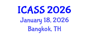 International Conference on Astronomy and Space Sciences (ICASS) January 18, 2026 - Bangkok, Thailand