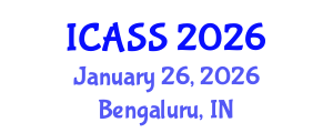 International Conference on Astronomy and Space Sciences (ICASS) January 26, 2026 - Bengaluru, India International Conference on Astronomy and Space Sciences (ICASS) January 26, 2026 - Bengaluru, India