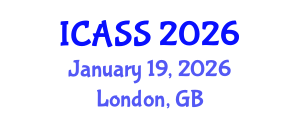 International Conference on Astronomy and Space Sciences (ICASS) January 19, 2026 - London, United Kingdom International Conference on Astronomy and Space Sciences (ICASS) January 19, 2026 - London, United Kingdom