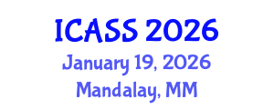 International Conference on Astronomy and Space Sciences (ICASS) January 19, 2026 - Mandalay, Myanmar International Conference on Astronomy and Space Sciences (ICASS) January 19, 2026 - Mandalay, Myanmar