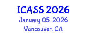 International Conference on Astronomy and Space Sciences (ICASS) January 05, 2026 - Vancouver, Canada International Conference on Astronomy and Space Sciences (ICASS) January 05, 2026 - Vancouver, Canada