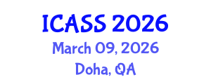 International Conference on Astronomy and Space Sciences (ICASS) March 09, 2026 - Doha, Qatar International Conference on Astronomy and Space Sciences (ICASS) March 09, 2026 - Doha, Qatar