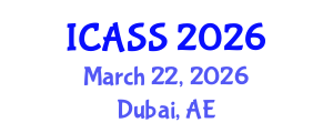 International Conference on Astronomy and Space Sciences (ICASS) March 22, 2026 - Dubai, United Arab Emirates