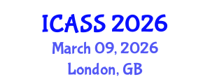International Conference on Astronomy and Space Sciences (ICASS) March 09, 2026 - London, United Kingdom International Conference on Astronomy and Space Sciences (ICASS) March 09, 2026 - London, United Kingdom