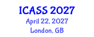 International Conference on Astronomy and Space Sciences (ICASS) April 22, 2027 - London, United Kingdom International Conference on Astronomy and Space Sciences (ICASS) April 22, 2027 - London, United Kingdom