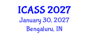 International Conference on Astronomy and Space Sciences (ICASS) January 30, 2027 - Bengaluru, India International Conference on Astronomy and Space Sciences (ICASS) January 30, 2027 - Bengaluru, India
