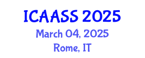 International Conference on Astronomy, Astrophysics, Space Science (ICAASS) March 04, 2025 - Rome, Italy