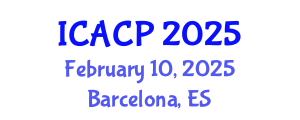 International Conference on Atmospheric Chemistry and Physics (ICACP) February 10, 2025 - Barcelona, Spain