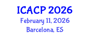 International Conference on Atmospheric Chemistry and Physics (ICACP) February 11, 2026 - Barcelona, Spain