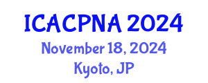 International Conference on Atmospheric Chemistry, Physics, Nucleation and Aerosols (ICACPNA) November 18, 2024 - Kyoto, Japan