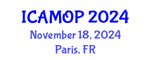 International Conference on Atomic, Molecular and Optical Physics (ICAMOP) November 18, 2024 - Paris, France