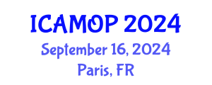 International Conference on Atomic, Molecular and Optical Physics (ICAMOP) September 16, 2024 - Paris, France