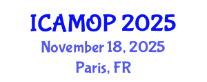 International Conference on Atomic, Molecular and Optical Physics (ICAMOP) November 18, 2025 - Paris, France