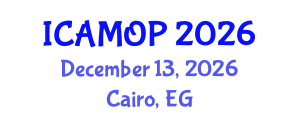 International Conference on Atomic, Molecular and Optical Physics (ICAMOP) December 13, 2026 - Cairo, Egypt
