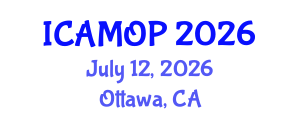 International Conference on Atomic, Molecular and Optical Physics (ICAMOP) July 12, 2026 - Ottawa, Canada