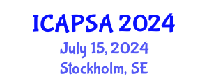 International Conference on Atomic Physics, Systems and Applications (ICAPSA) July 15, 2024 - Stockholm, Sweden