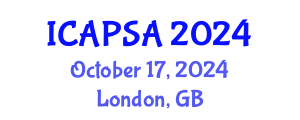 International Conference on Atomic Physics, Systems and Applications (ICAPSA) October 17, 2024 - London, United Kingdom