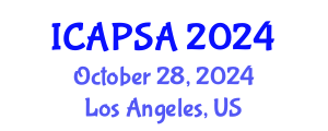 International Conference on Atomic Physics, Systems and Applications (ICAPSA) October 28, 2024 - Los Angeles, United States