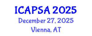 International Conference on Atomic Physics, Systems and Applications (ICAPSA) December 27, 2025 - Vienna, Austria