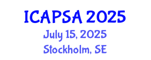 International Conference on Atomic Physics, Systems and Applications (ICAPSA) July 15, 2025 - Stockholm, Sweden