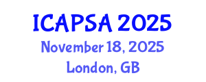 International Conference on Atomic Physics, Systems and Applications (ICAPSA) November 18, 2025 - London, United Kingdom