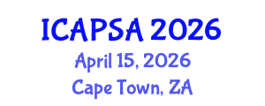 International Conference on Atomic Physics, Systems and Applications (ICAPSA) April 15, 2026 - Cape Town, South Africa