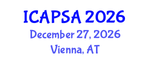 International Conference on Atomic Physics, Systems and Applications (ICAPSA) December 27, 2026 - Vienna, Austria International Conference on Atomic Physics, Systems and Applications (ICAPSA) December 27, 2026 - Vienna, Austria