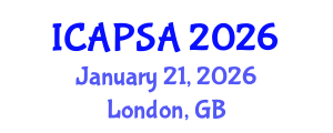 International Conference on Atomic Physics, Systems and Applications (ICAPSA) January 21, 2026 - London, United Kingdom