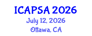 International Conference on Atomic Physics, Systems and Applications (ICAPSA) July 12, 2026 - Ottawa, Canada