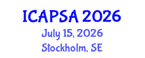 International Conference on Atomic Physics, Systems and Applications (ICAPSA) July 15, 2026 - Stockholm, Sweden