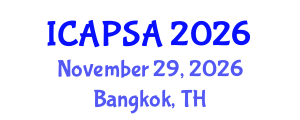 International Conference on Atomic Physics, Systems and Applications (ICAPSA) November 29, 2026 - Bangkok, Thailand International Conference on Atomic Physics, Systems and Applications (ICAPSA) November 29, 2026 - Bangkok, Thailand